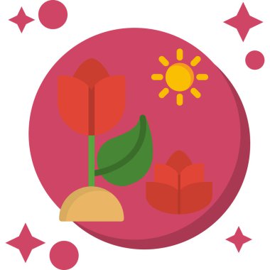 Bir çiçeğin vektör illüstrasyonu