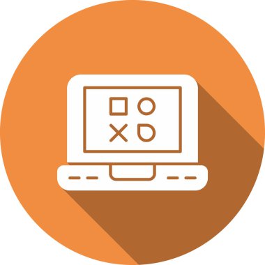 Dizüstü bilgisayar simgesinin vektör çizimi