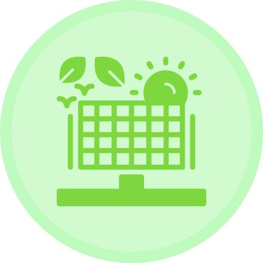 Yeşil bitki simgesinin vektör illüstrasyonu