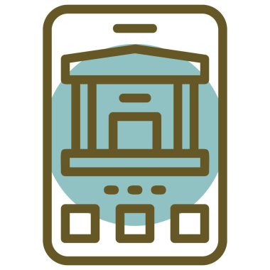 cep telefonu ikonu vektör illüstrasyonu