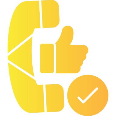 Sarı bir simgenin vektör illüstrasyonu