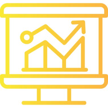Analitik grafik simgesi. Beyaz arkaplanda izole edilmiş web tasarımı için analitik grafik vektör simgesi
