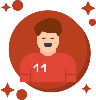 Kırmızı yıldızlı adam.