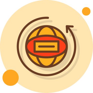 Bir gezegen simgesinin vektör illüstrasyonu