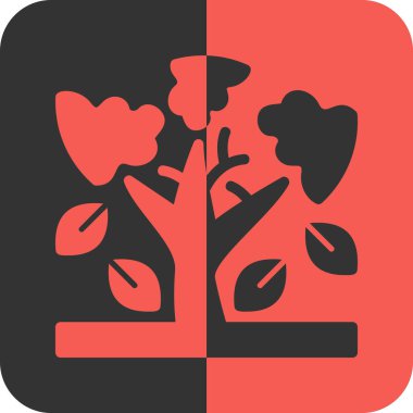 Bir bitki simgesinin vektör illüstrasyonu