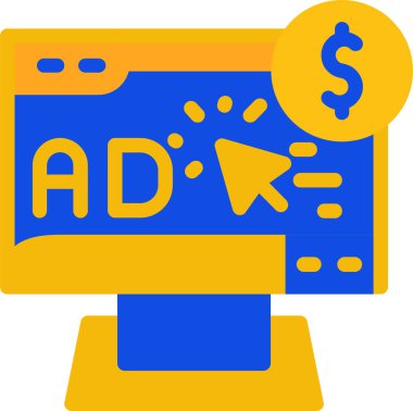 Reklamcılık reklam simgesi - ana hatları - biçiminde