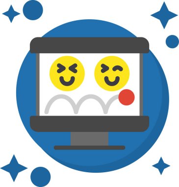 Mutlu yüzlü dizüstü bilgisayar emojisi