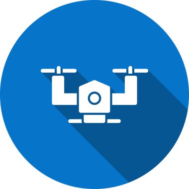 İHA simgesi soyut arkaplanda izole edildi