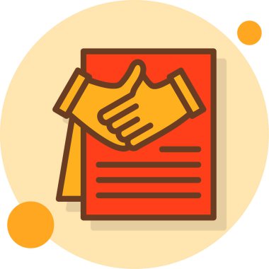 İş sözleşmesi vektör simgesi