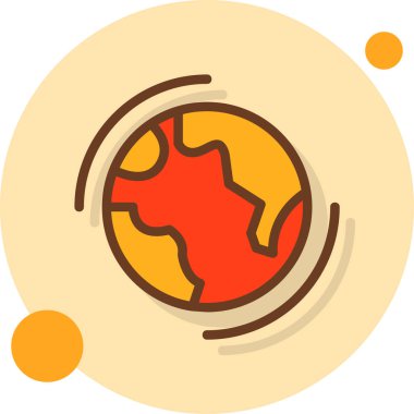 Gezegen. Web simgesi basit illüstrasyon