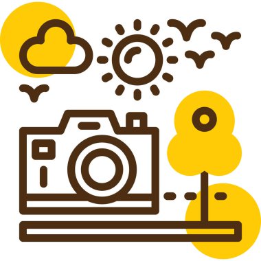 - Kamera. Web simgesi vektör illüstrasyonu