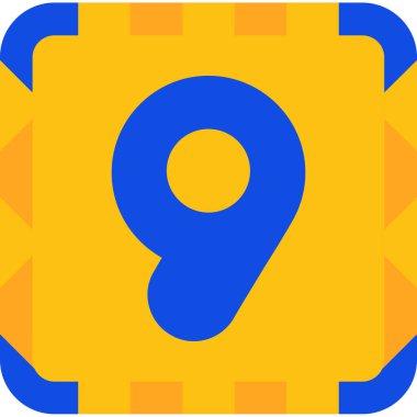 Beyaz arkaplanda 9 numaralı simge, vektör, illüstrasyon tasarımı