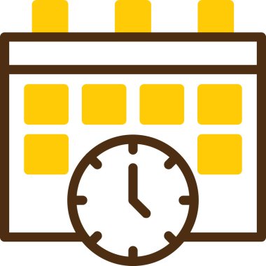 Doldurulmuş takvim takvim takvim zamanlama simgesi - özet biçimi