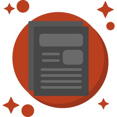 Gazete simgesi. Düz tasarım