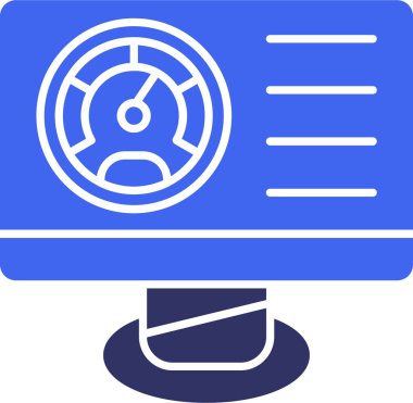 araba motoru simgesi, basit vektör illüstrasyonu