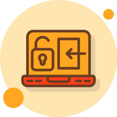 Kilit. Web simgesi basit illüstrasyon