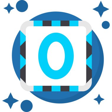 Alfabenin bir sayısına sahip c harfinin vektör illüstrasyonu