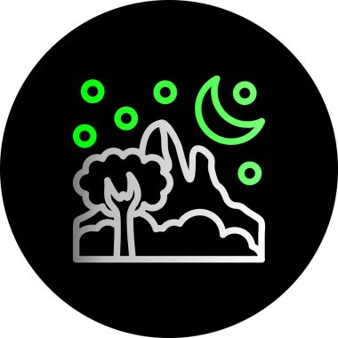 Gece simge vektör çizim