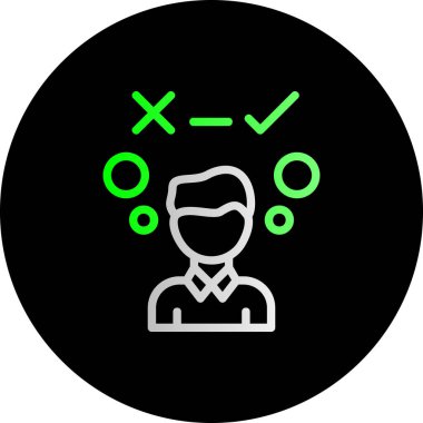 Simgesi olan kullanıcı simgesinin vektör illüstrasyonu