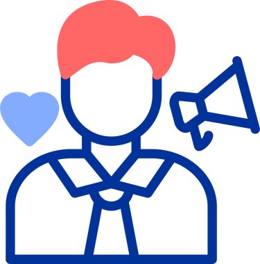 Kalp simgesi olan adam