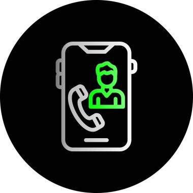 Beyaz arkaplanda izole edilmiş modayı takip eden telefon arama simgesi