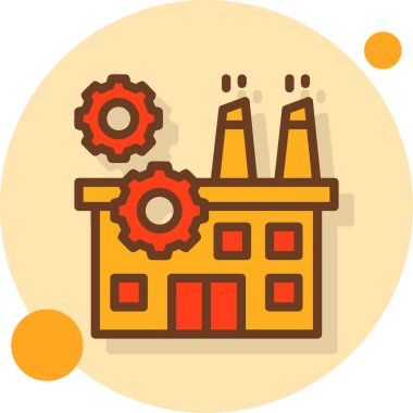 Sanayi fabrikası simgesi - taslak biçimi