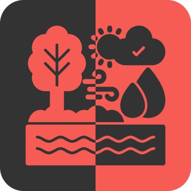 Katı biçimde iklim değişikliği simgesi