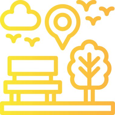 Bir ağaç simgesinin vektör illüstrasyonu