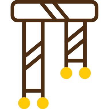 Bahçesi salıncak simgesi, anahat stili