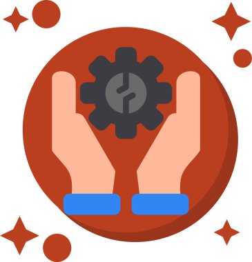 Dişlilerle el ele tutuşmak. vektör illüstrasyonu