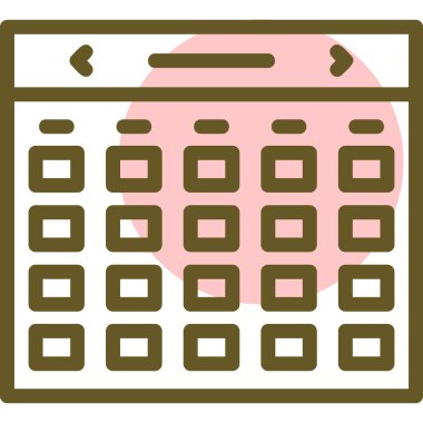 Takvim. Web simgesi basit illüstrasyon