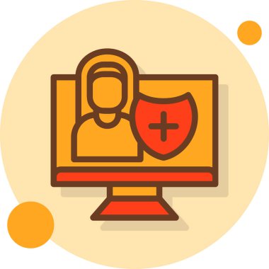 Güvenlik sistemi vektör simgesi.