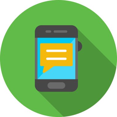 telefon sohbet mesajı simgesi düz biçimli