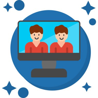 video konferansı, çevrimiçi eğitim kavramı, vektör illüstrasyonu