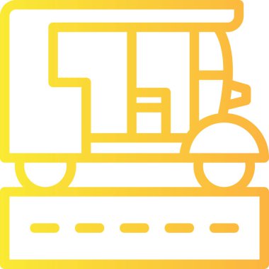 Bir kamyon simgesinin vektör çizimi