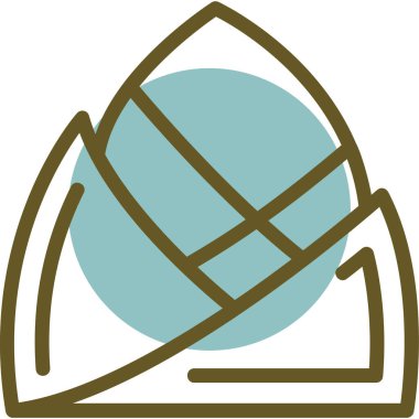 Bir tekne simgesinin vektör illüstrasyonu