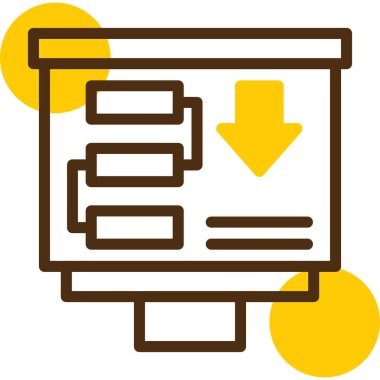 iş grafiği simgesi, vektör illüstrasyonu