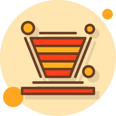 Sepet taşıyıcı simgesi düz stil