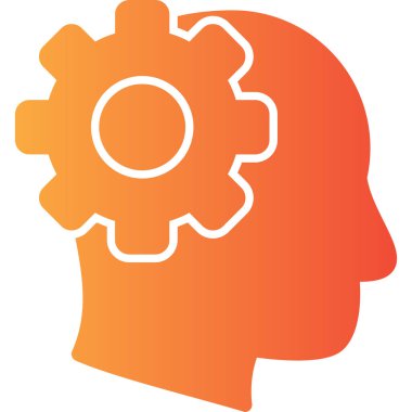 Vites simgesine sahip insan beyni, vektör illüstrasyonu