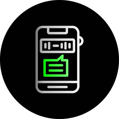 Akıllı telefon simgesinin vektör illüstrasyonu