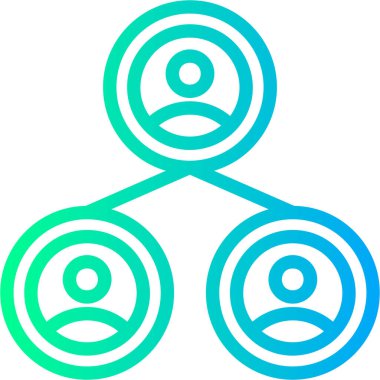 Benzersiz kullanıcı grubu vektör simgesi