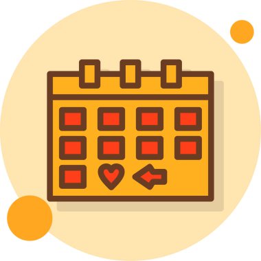 Doldurulmuş özet biçiminde takvim tarihi olay simgesi