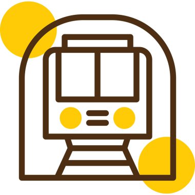 Tren simgesinin vektör illüstrasyonu