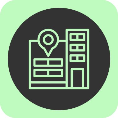 Benzersiz yapı vektör çizgisi simgesi