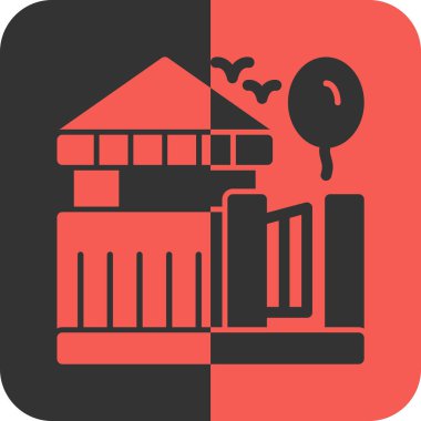 Tek izole edilmiş simgenin vektör illüstrasyonu