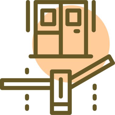 İnşaat vinç simge vektör çizim