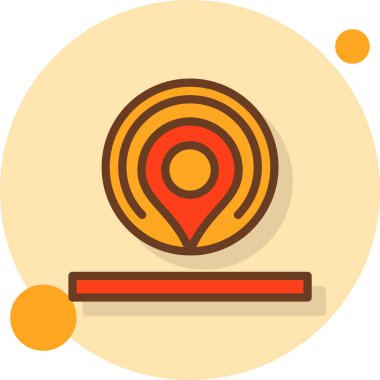 Harita gezinme konumu simgesi düz biçimli