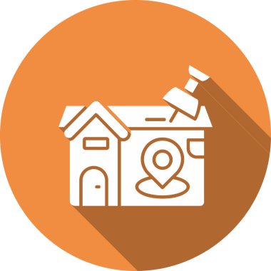 Bir ev simgesinin vektör illüstrasyonu