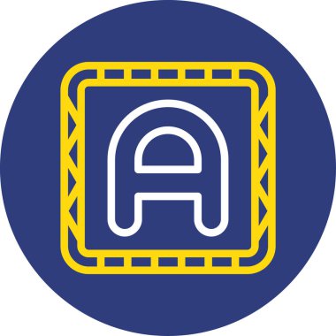 Yol simgesi vektör illüstrasyonu