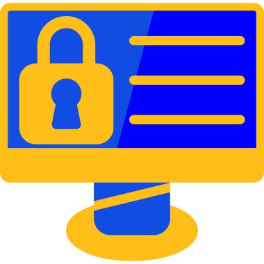 kilit simgesi, vektör illüstrasyonu